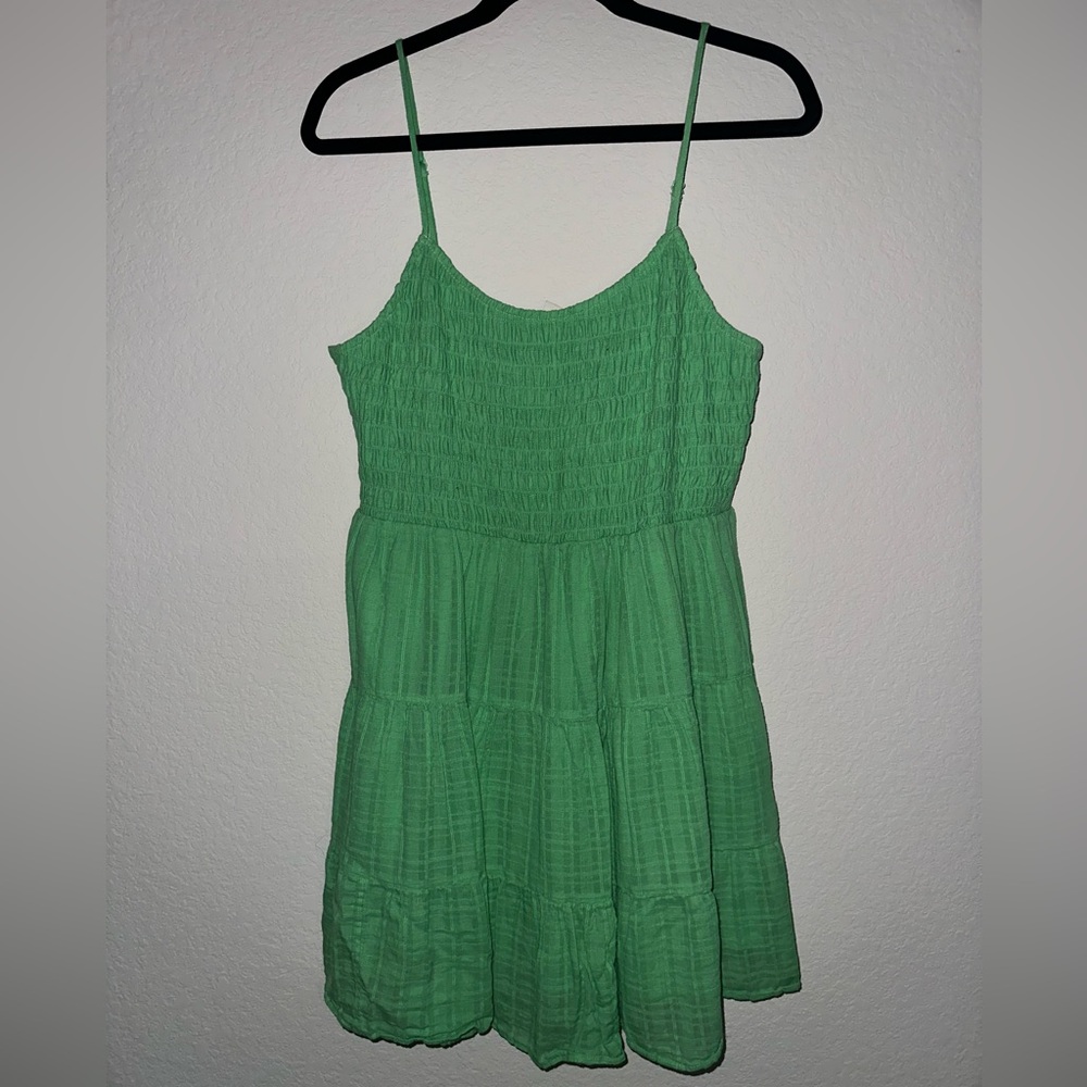 American Eagle Outfitters Light Green Smocked Sundress